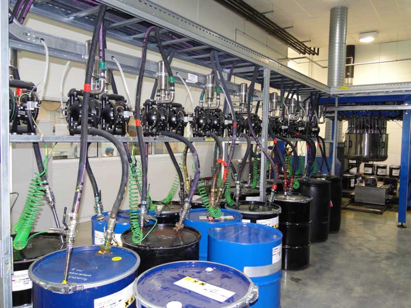 Industrial liquid distribution equipment illustrating fire and explosion risk engineering.